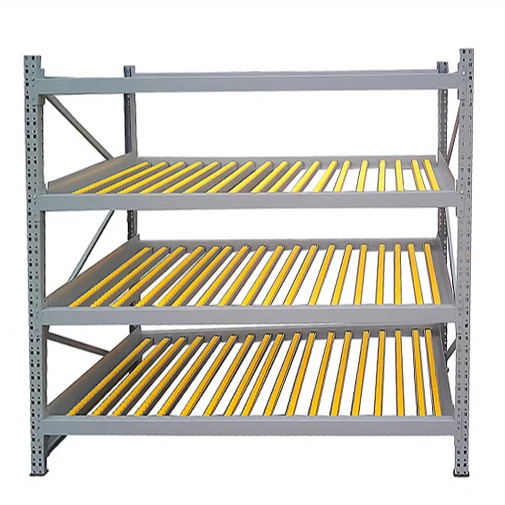 Sliding sorting fluent shelf lean tube goods rack warehouse roller type ...