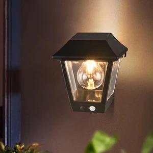 Vertak Waterproof IP44 Solar Outdoor Lights Led Wall Waterproof Exterior Solar Wall Mount Lights with 4.5m Sensing Distance