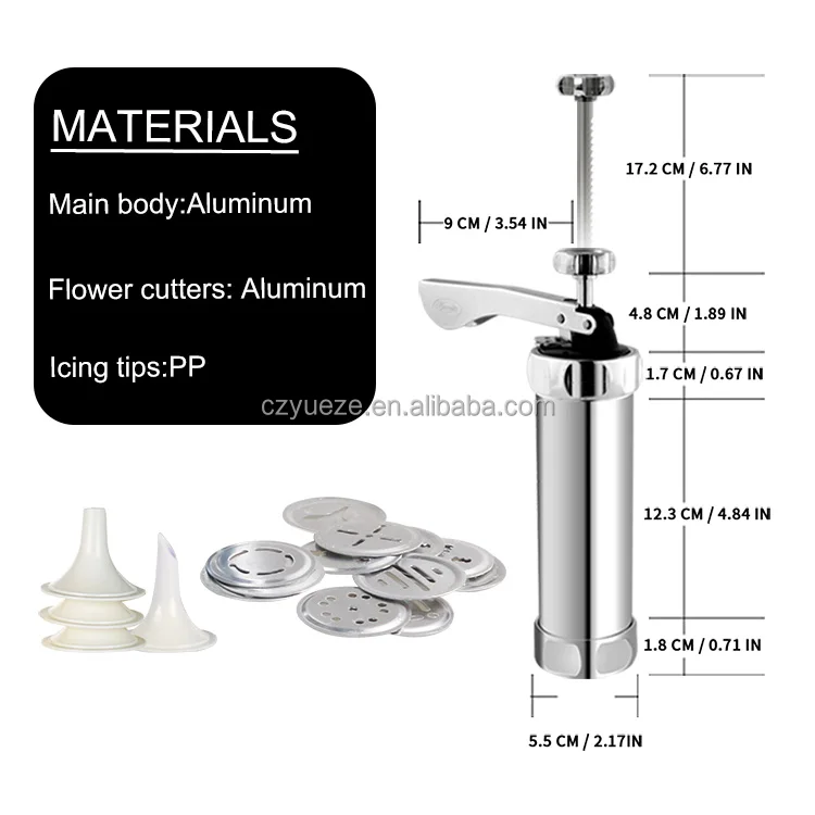 High Quality Stainless Steel Aluminum Alloy Cookie Press Gun And Biscuit Maker Homemade Manual
