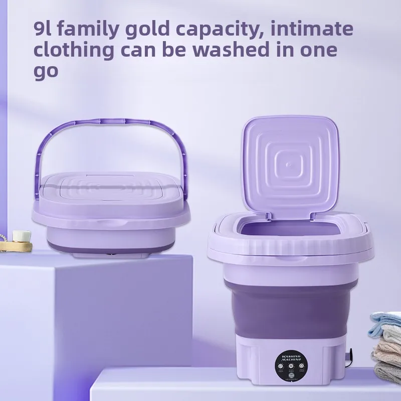 Hot Selling Portable Washing Machine 9L High Capacity Mini Washer Foldable Washing Machi aperçu 3