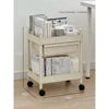 Double-layer book shelf [movable with wheels]