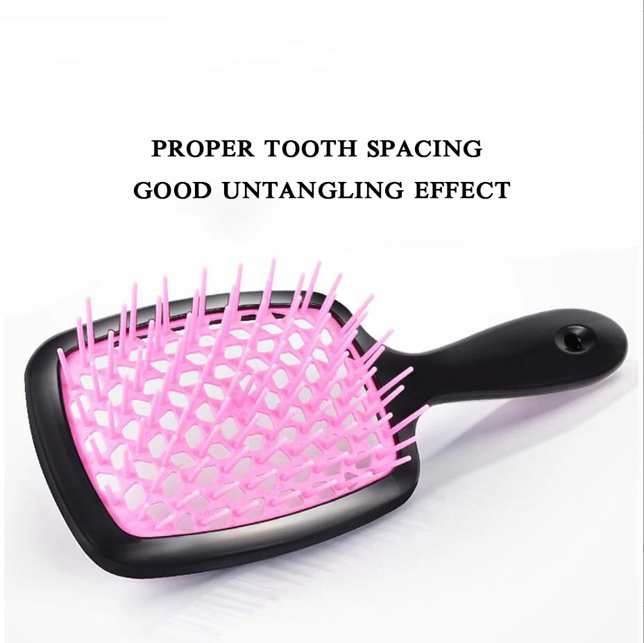 Hot Sale Multicolor Hollow Out Hair Comb Wet and Dry Detangling Hair Brush Scalp Massage Vent Hair Brush
