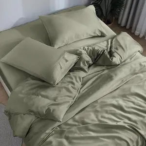 Wholesale Ultra Smooth 100% Cooling Bamboo Fiber Duvet Cover 100% Organic Bamboo Sheets Set