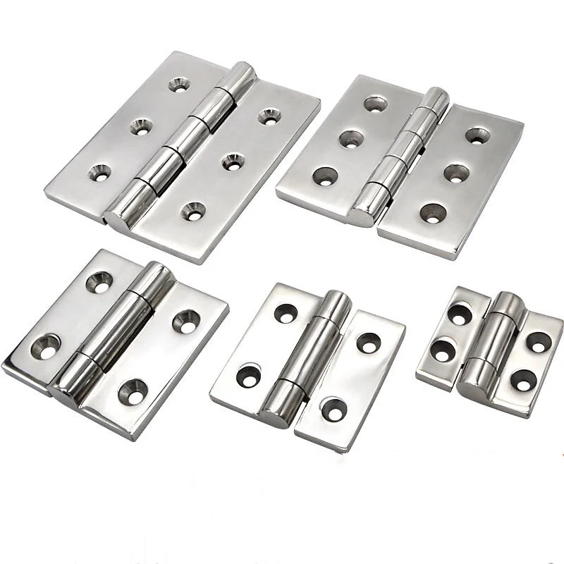 XMRISE Hinge Home Furniture Hardware High Hardness Practical 304 Stainless Steel Folding Door Window Easy Install Crack Resist Thickness:1.9Mm 4# 4Pcs 