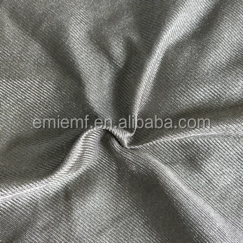 EMF 100% Silver Fiber Radiation Resistant Elastic Clothing Fabric