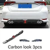 Aspecto de carbono 3 piezas
