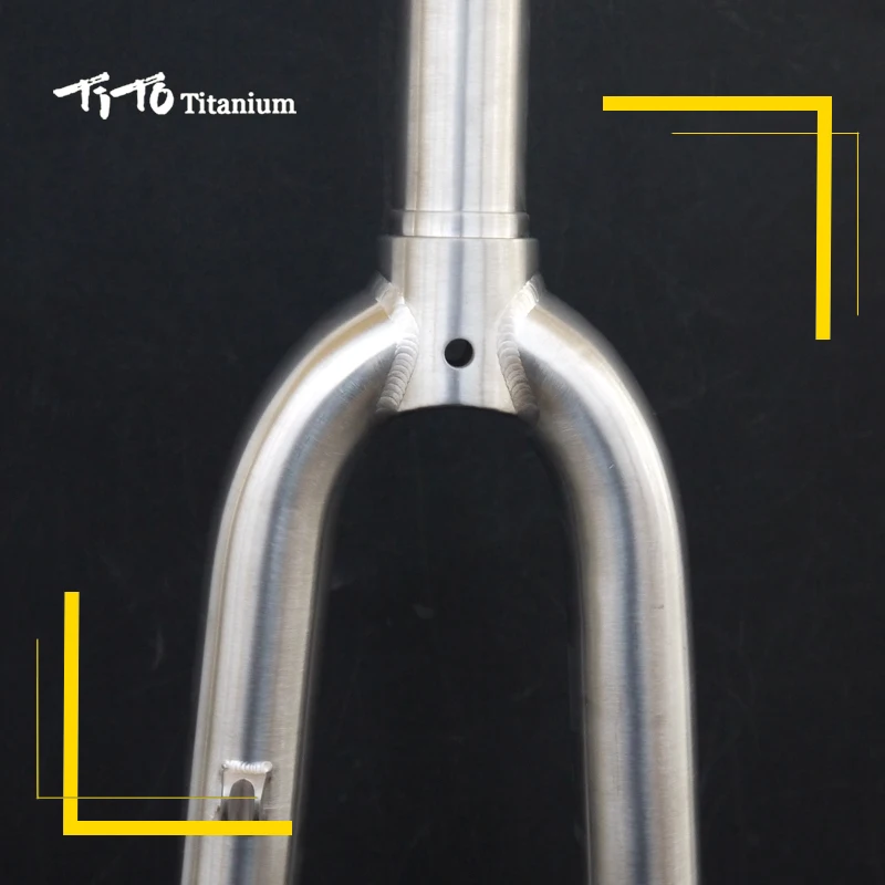 TITO Titanium Alloy 700C Tapered Pipe Disc Brake Bicycle Fork