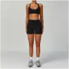 1- Bra + Shorts - Premium Negro