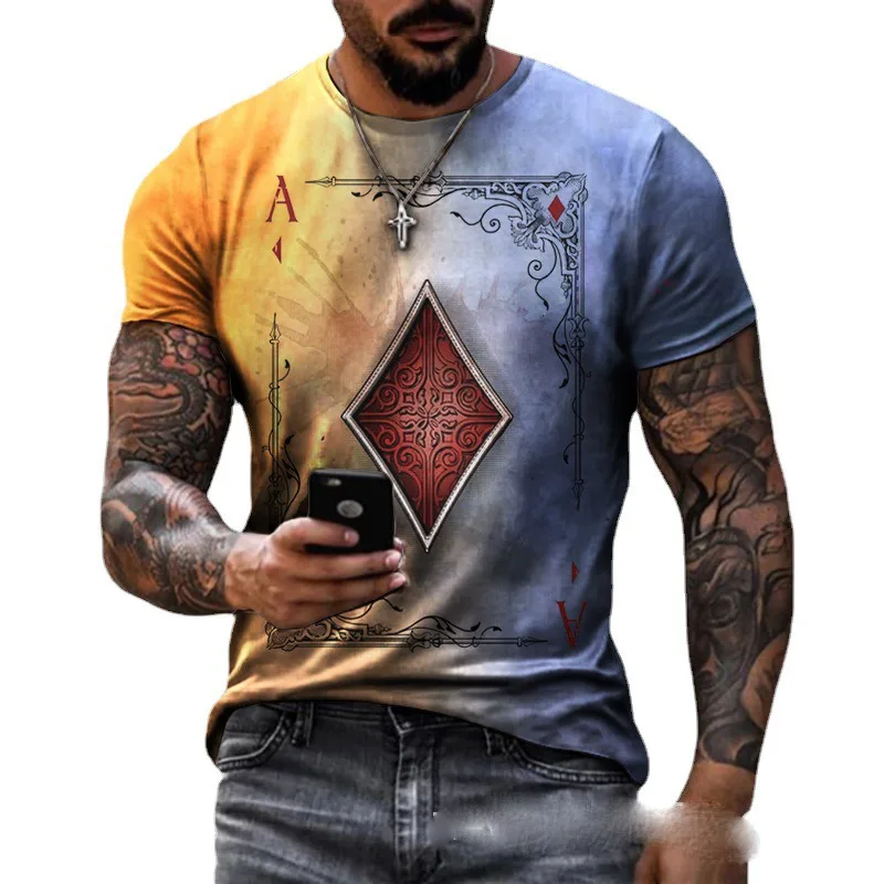 Camisetas De Moda Informal Para Hombre,Ropa De Calle Con Estampado De  Póker,Novedad De 2021 - Buy Venta Al Por Mayor O-cuello Camiseta,Ropa Para  Hombre Camiseta,T Camisa De Los Hombres Product on Alibaba.com