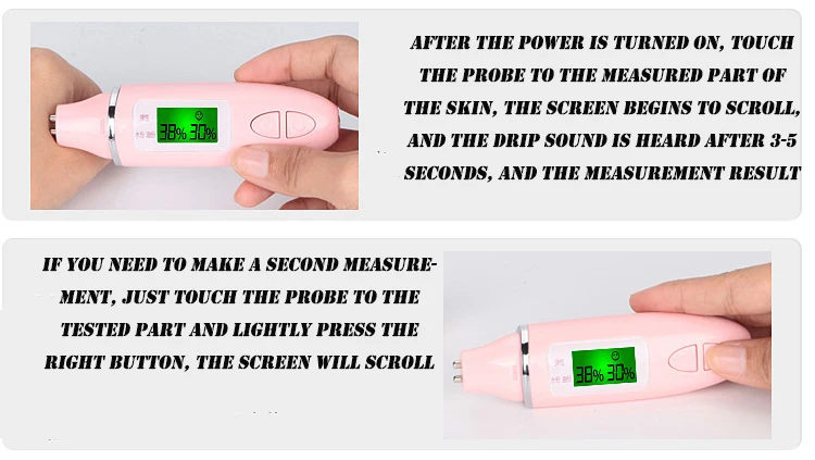 LCD skin tester digital facial moisture monitor oil tester test machine personal scanner health portable smart skin analyzer