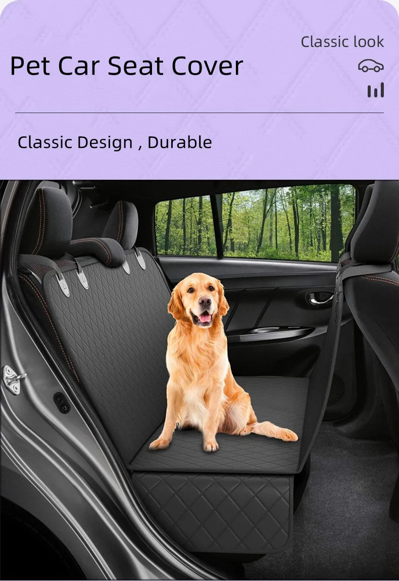 Foldable Car Seat Cover For Pet Oxford Waterproof Car Dog Back Seat