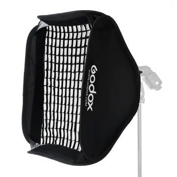 Hot Godox 80 * 80cm Honeycomb Grid Softbox + S Type Bracket Mount Bowens Mount Kit for Can** Speedlite Flash Softbox SFGV-G8080 detail image