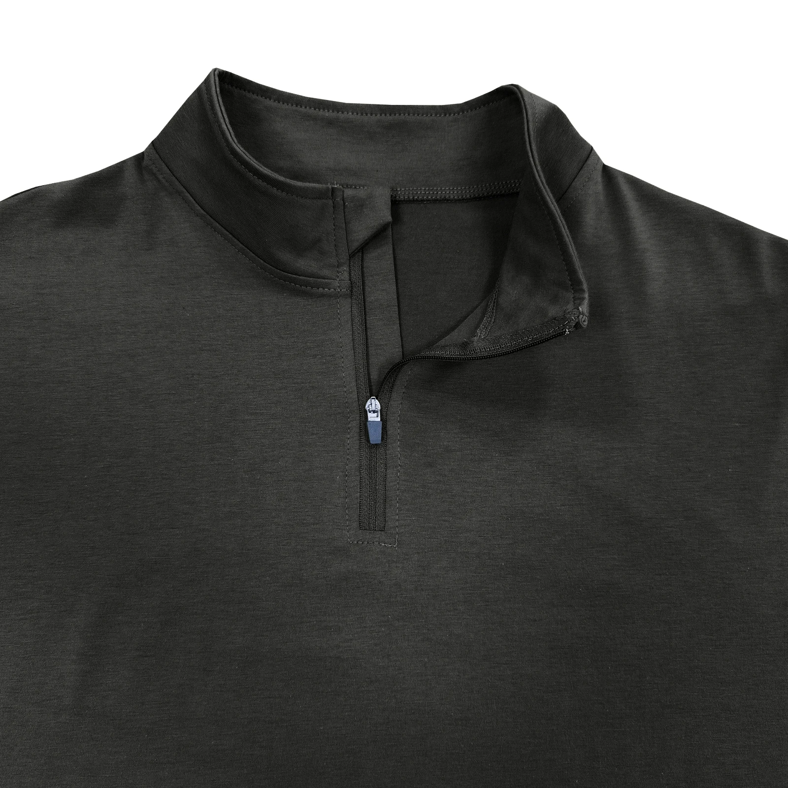 T-shirt da uomo Europea Americana colletto rialzato pullover con cerniera Polo camicia da combattimento a maniche lunghe da allenamento957_voghion.com