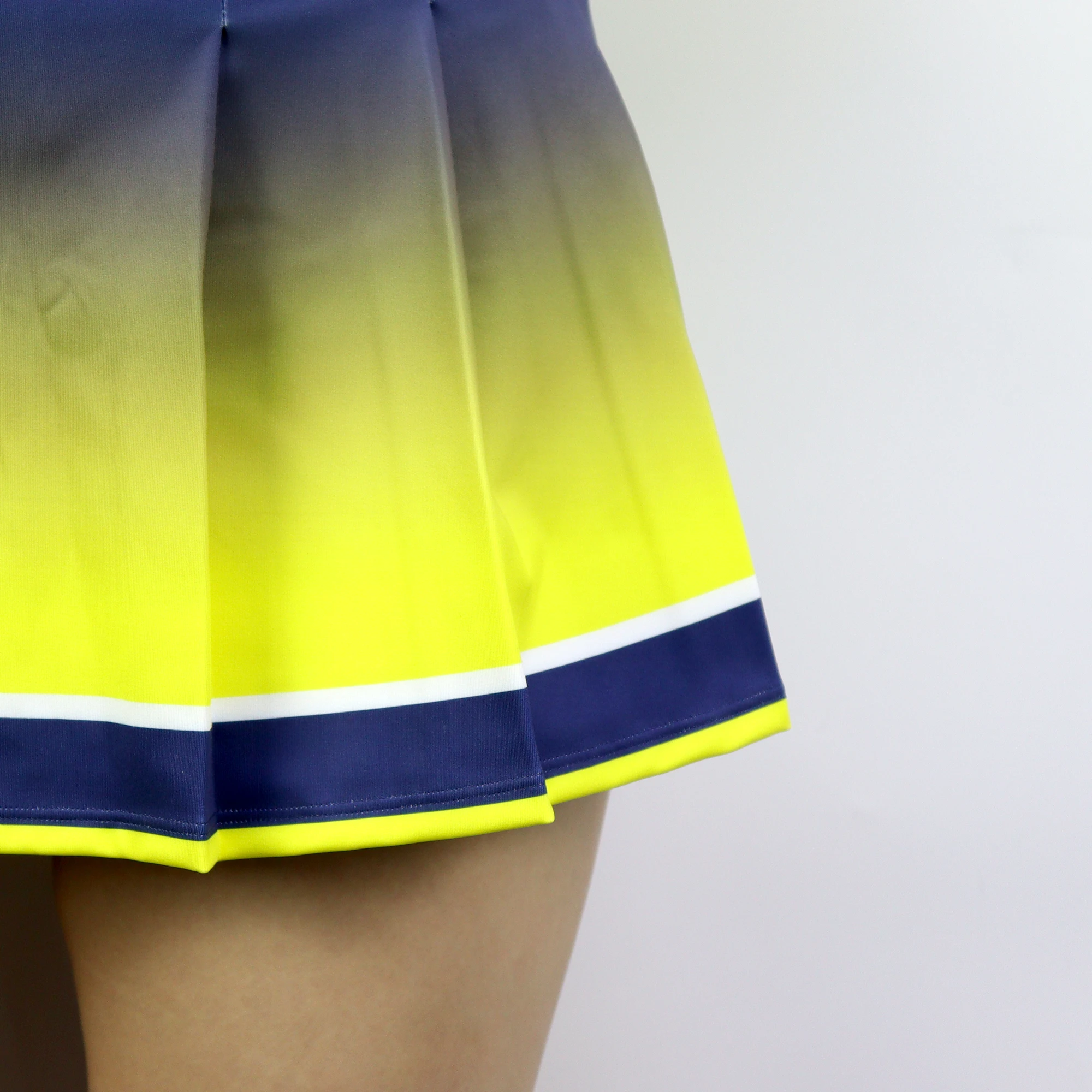 Cheap Sideline Cheer Cheer Uniform Blue and Yellow
