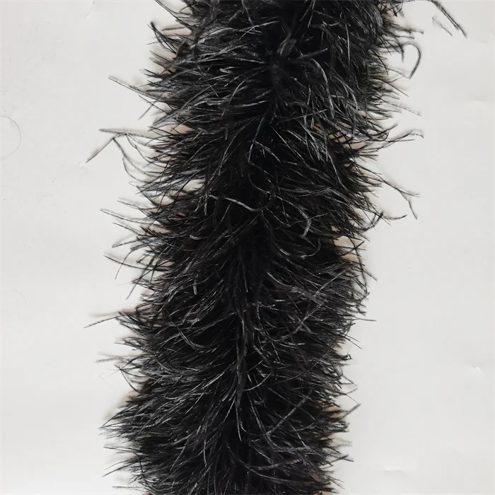 decorative stole black ostrich feather boa