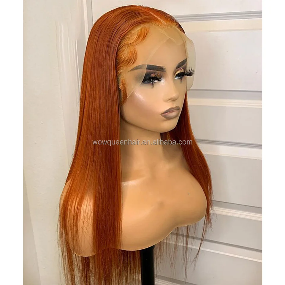 Orange Ginger 350color 13x4 Transpare Hd Lace Front Wigs Pre Plucked  Brazilian Human Hair Wig Remy Glueless Lace Wig For Women - Buy Wigs For  Black Woman,13x4 Wig,Hd Wig Product on 