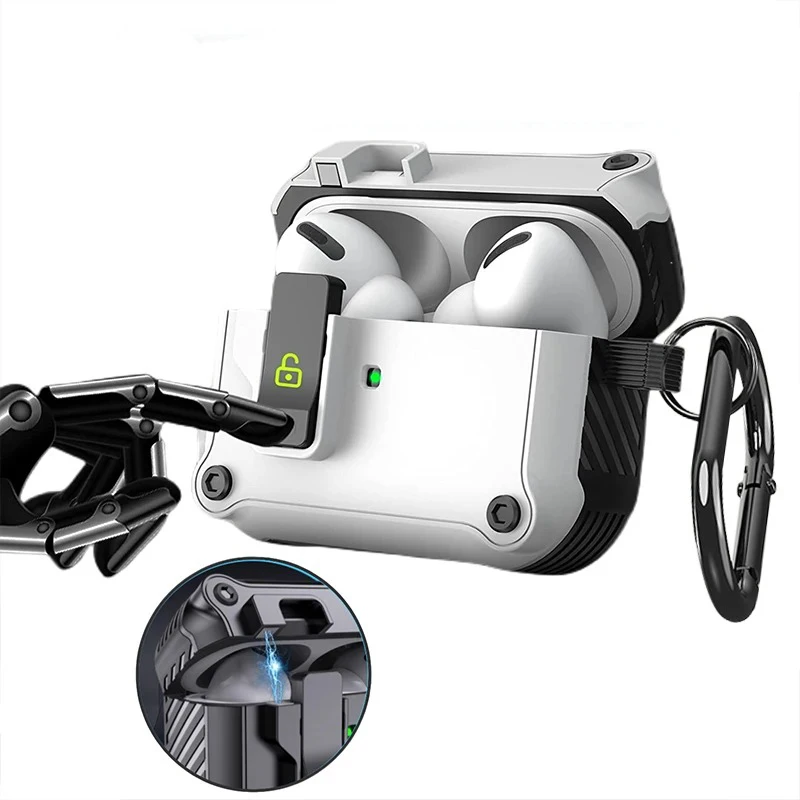 Hot Selling Security Lock Cover Case for AirPods Pro 2 Shockproof PC TPU Case for Air Pods Pro airpods 1 2 3 4 Cover