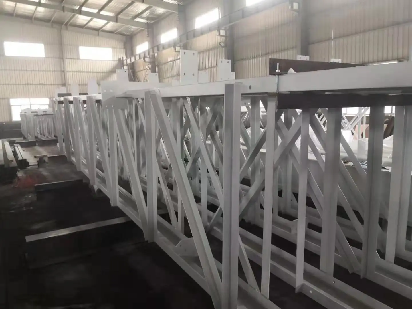 Post Tensioning Prestressing Concrete Temporary Steel Truss Pedestrian ...