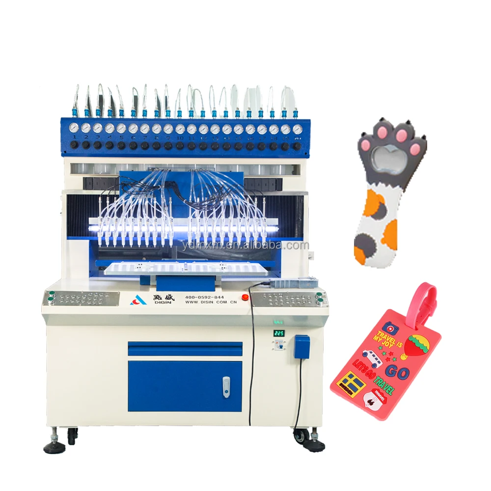 3d Logo Label Making Machine Silicone Patch Making Machine Factory Soft Pvc Shoe Decorations Pvc Key Tag Making Machine