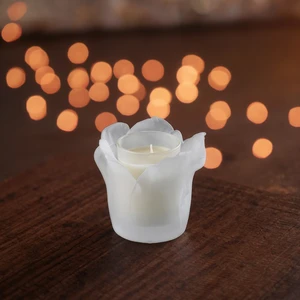 Handmade Tulip Flower Dec Casting Crystal Glass Scented Candal Melting Pot  Candleholder Party Giveaways