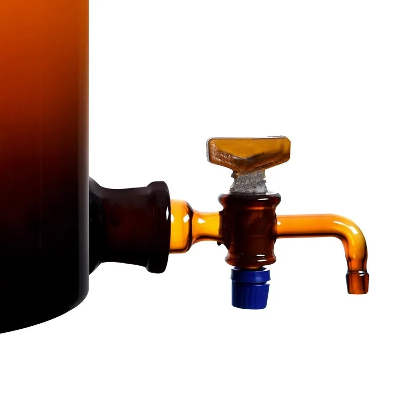 2500ml 5000ml 10000ml 20000ml Clear Amber Laboratory Reagent Perfume Use Ground Glass Bottle With Glass Stopper Lid and Tap