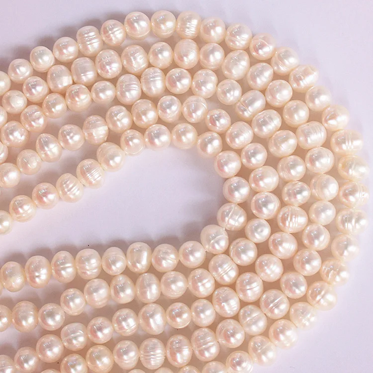5mm-9mm White Rice Shaped Freshwater Pearl Natural Pearl Loose Beads Jewelry Accessories Baroque pearl jewelry beads.jpg
