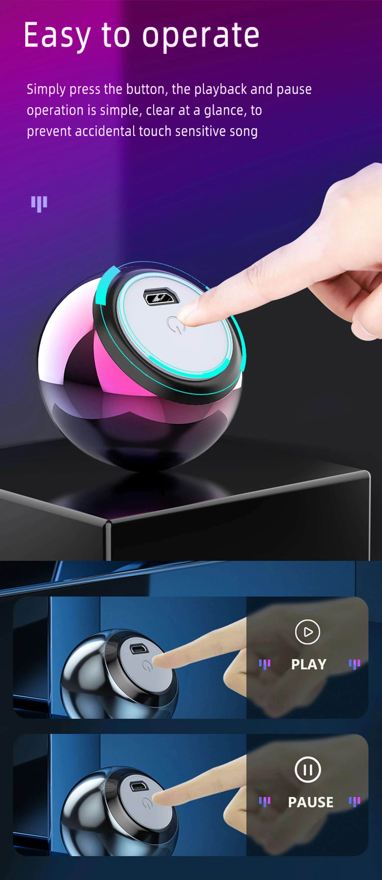 Portable Mini Bluetooth Speaker - Wireless Rechargeable Micro Speaker ...