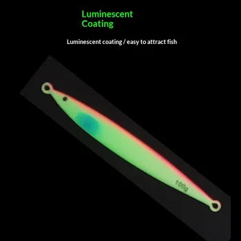 Bestseller Lead Iron Plate Jig Lure Slow-Sinking Twitching Bait Full-Depth Range Laser Glow Night-Luminous Sinking Fish – Metal Jig – view 4