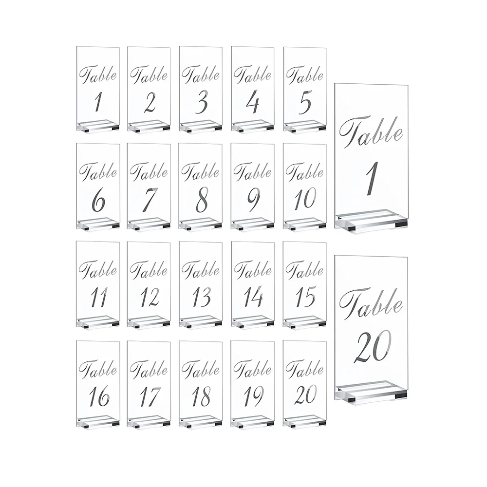 Custom Wedding Table Numbers Acrylic Holder Wedding Numbers With Display Stand Table Number 