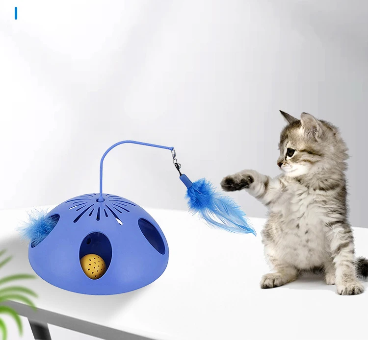 New New Bread Toy cat Toy cat Toy Multi-functional Electric Cake-shaped Automatic cat Toy Feather supplier