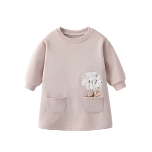 2026 Autumn and Winter New Model Girls' Pullover Dress Cute Girl Princess Dress