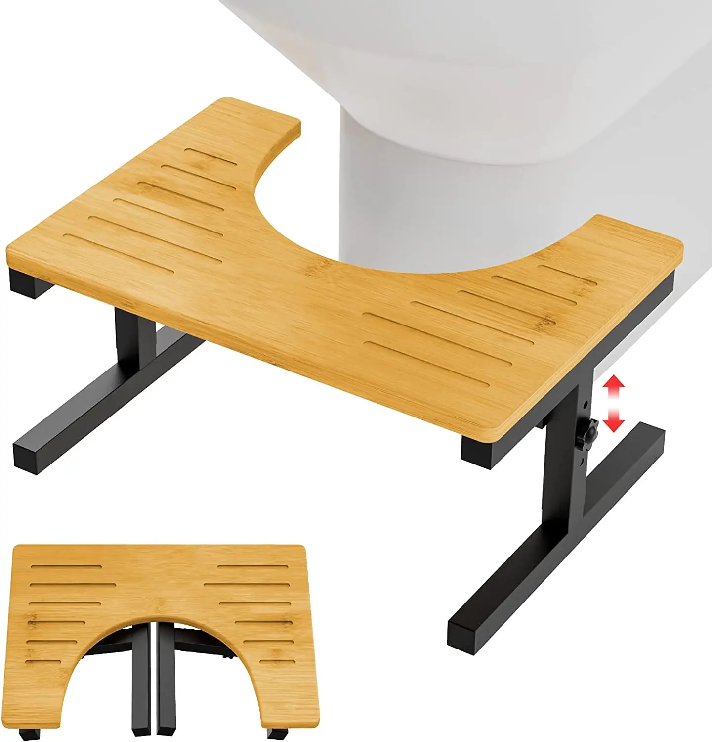 Bamboo Squatting Toilet Stool Foldable Potty Step Stools For Adult ...