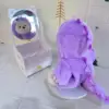 Purple dinosaur zipper (without bear) - 30cm pure handmade