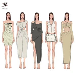 Clothing Manufacturer Custom Make Own Brand Low MOQ Apparel Design Service High Quality Garment Women Lady Clothes Long Dress