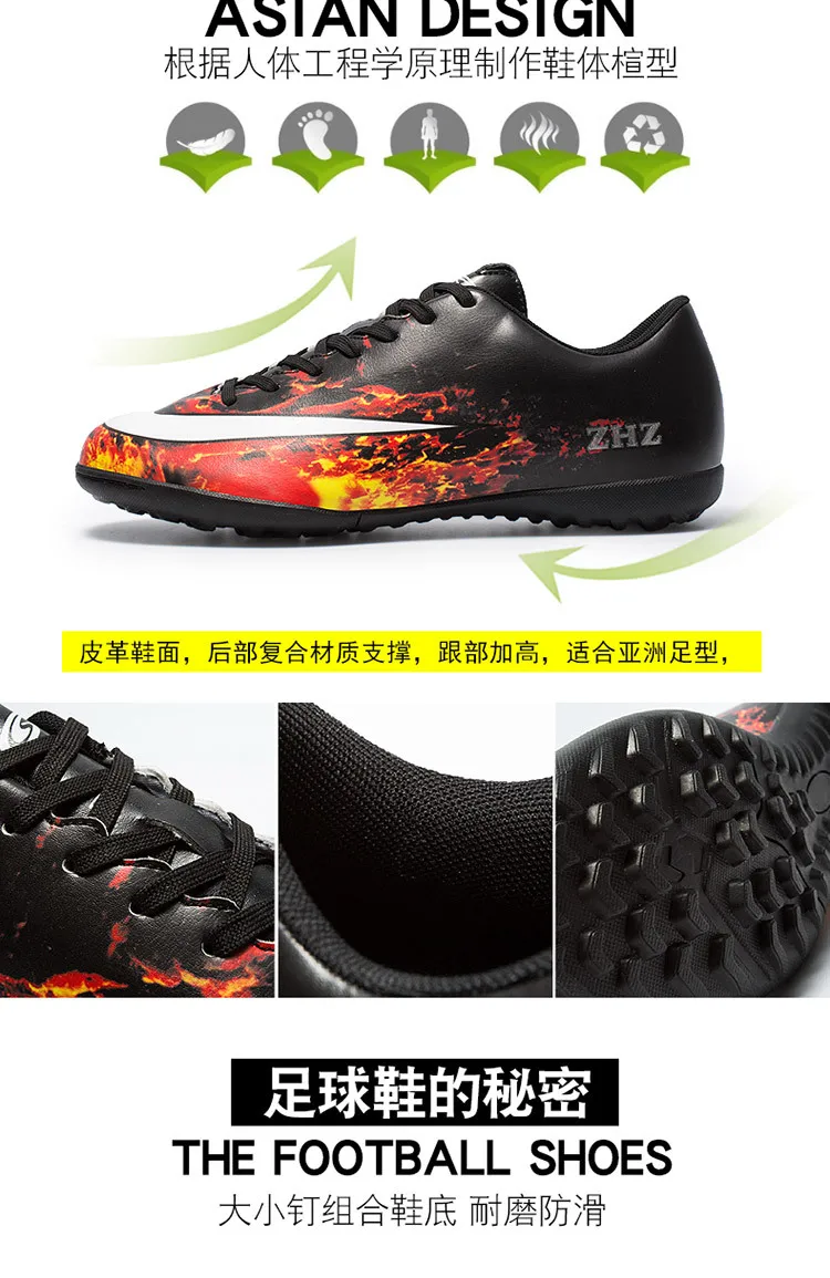 cheap new arrival discount breathable outdoor sport cleats spike football boots AG fire soccer shoes