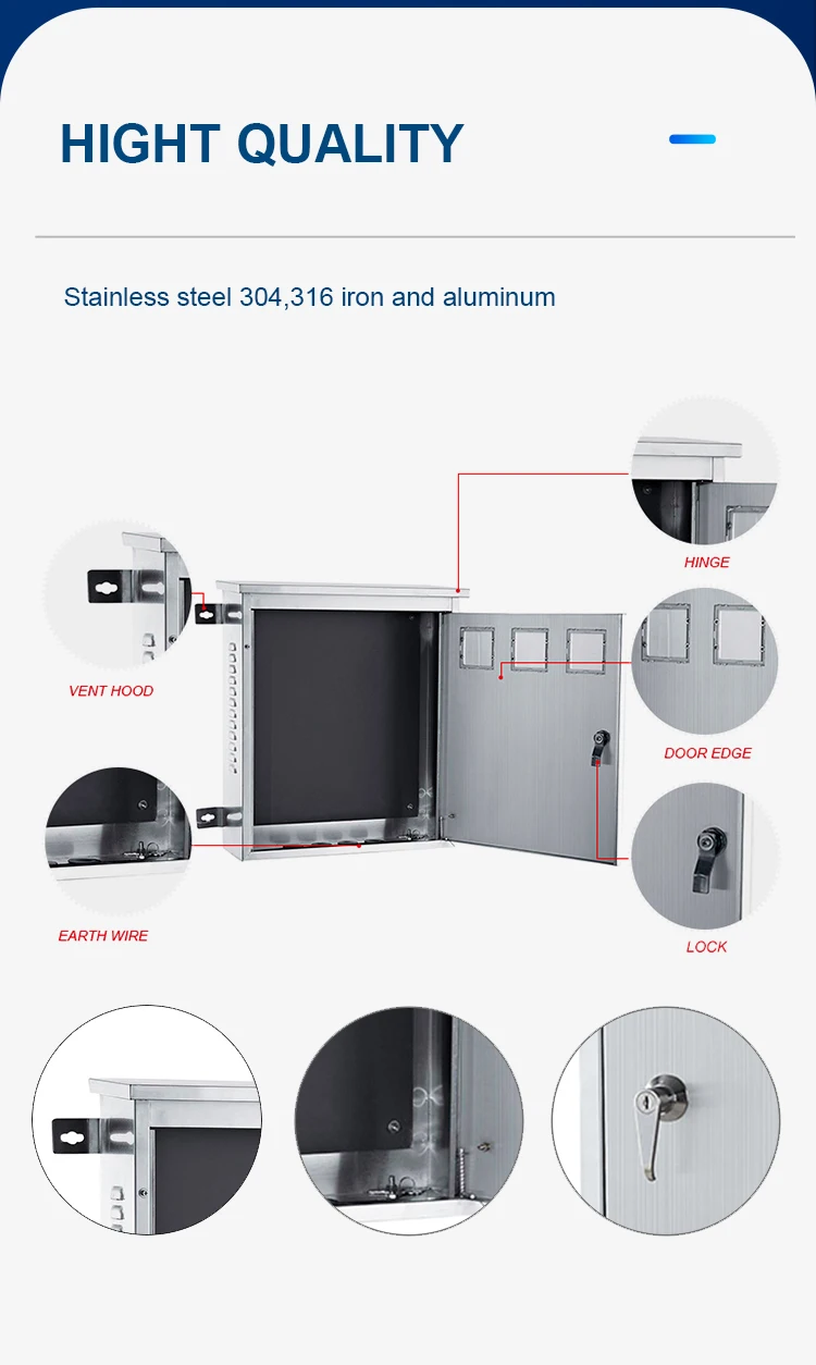 IP66 Electric Outdoor Cabinet CCTV Camera System Waterproof Box