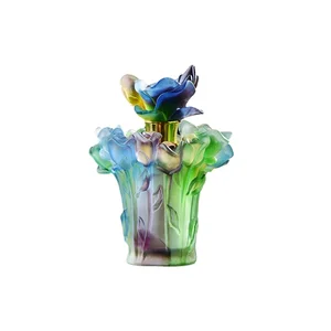 Factory 9ML Crystal Arabic Carved Rose Woman Lady Gift Essential Oil Perfume Dropper Bottles