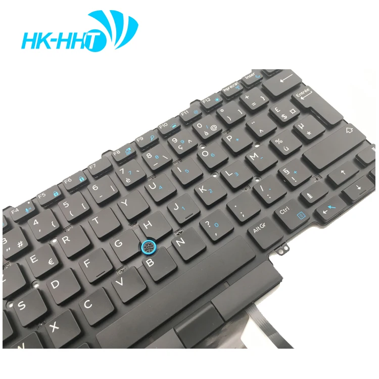 Clavier AZERTY FR Rétroéclairé Pour Dell Latitude E5450/E5470/E7450/E7470 - Neuf