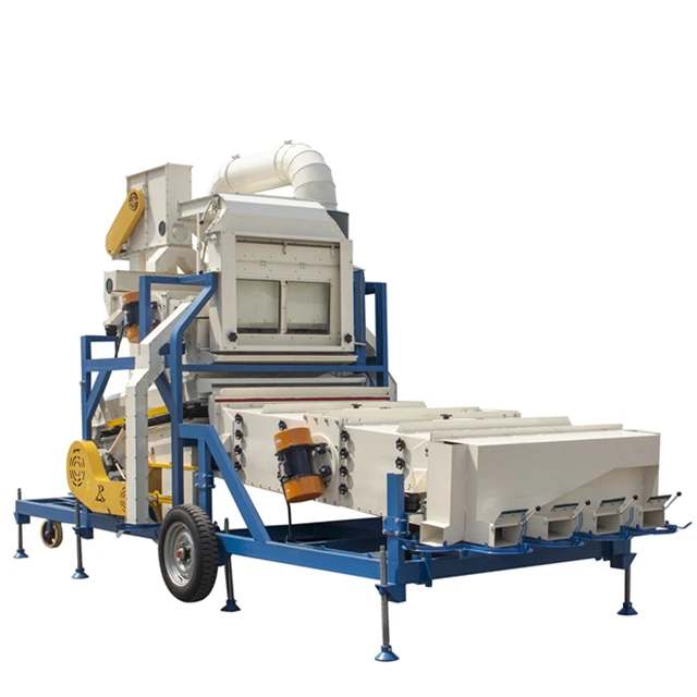 Air Screen Cleaner with Gravity Table Peanut Sesame Soybean Maize Seed Cleaning Machine