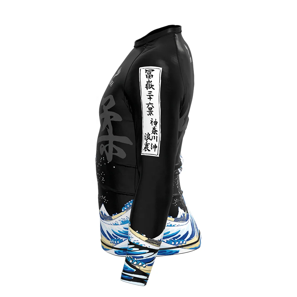 Premium Men's Rashguard with Anti-slip Band Stretchy Anti-bacterial Custom Logo for No-Gi Grappling