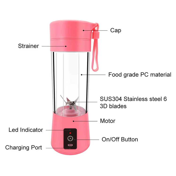 2018 Portable Electric Juice Cup Multifunctional Mini Personal Juicer Hot Sale USB Fruit Blender