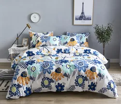 Wholesale children luxury 100% cotton microfiber bed sheet bedroom bedding set Soft Touch bed linen duvet cover set