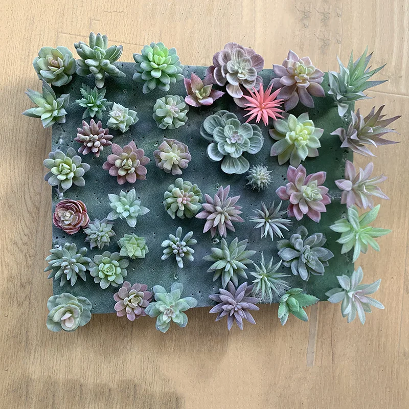 Artificial Flocked Succulents Mini Fake Succulent Plants Faux Premium Decor for DIY Crafting Home Floral Wall Garden Arrangement