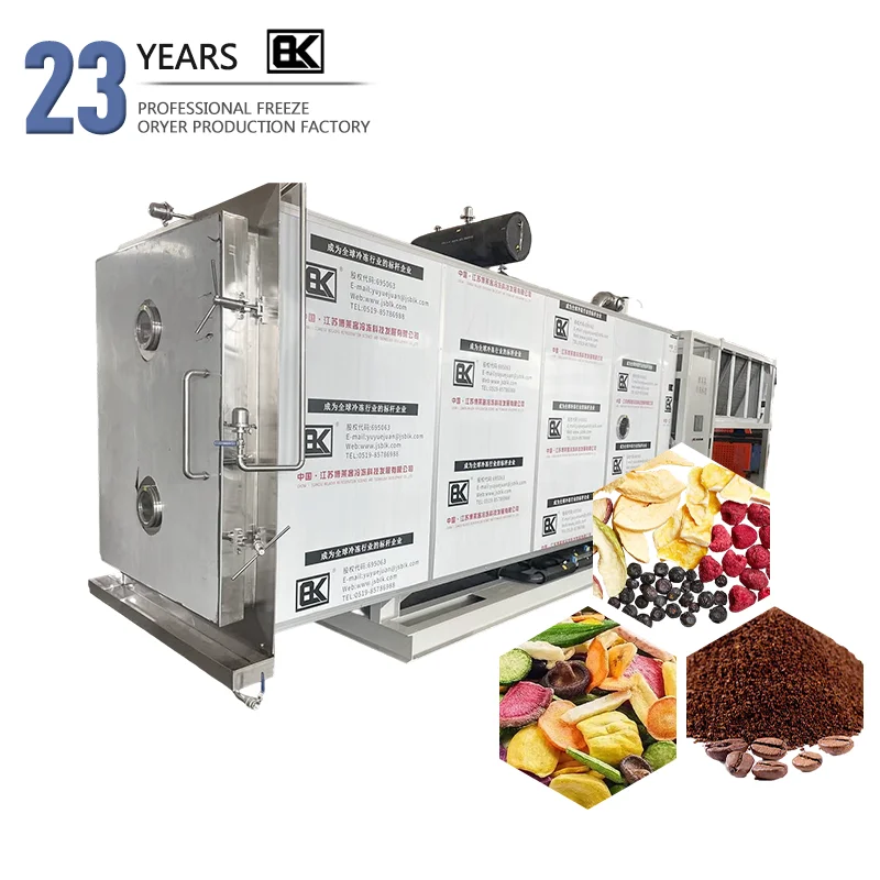 400kgs Large Capacity Industrial  Freeze Dryer and Vacuum Lyophilize Drying Machine for Fruits and Vegetables