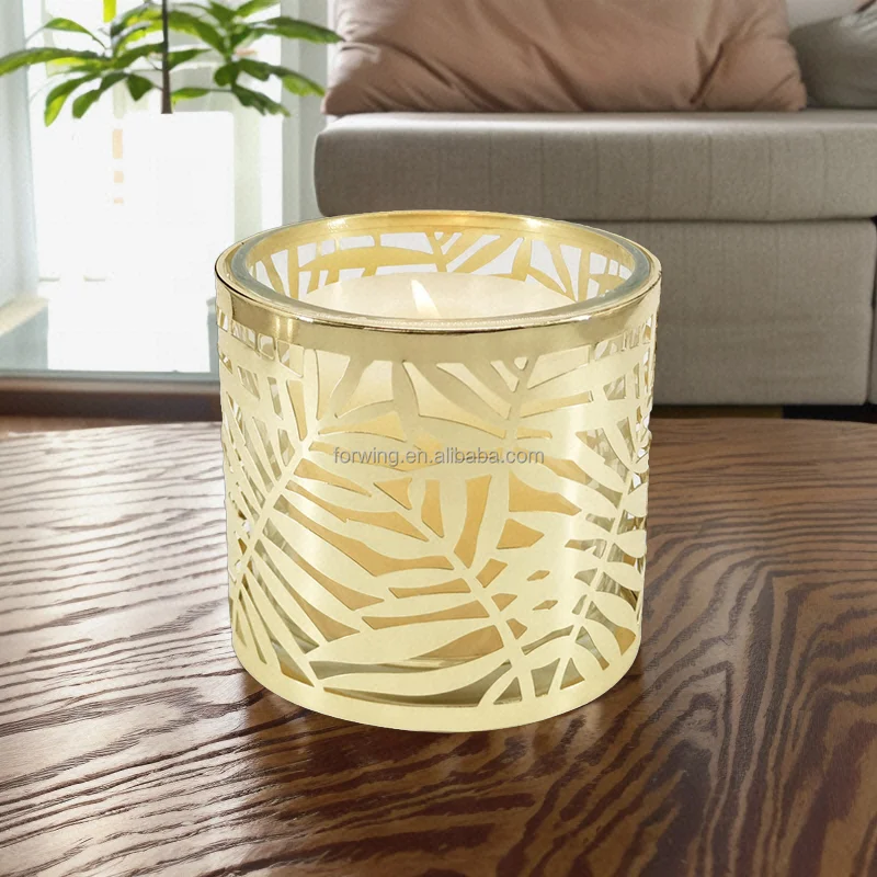 Luxury modern metal candle holder decoration Candle container for Christmas holiday party home decoration