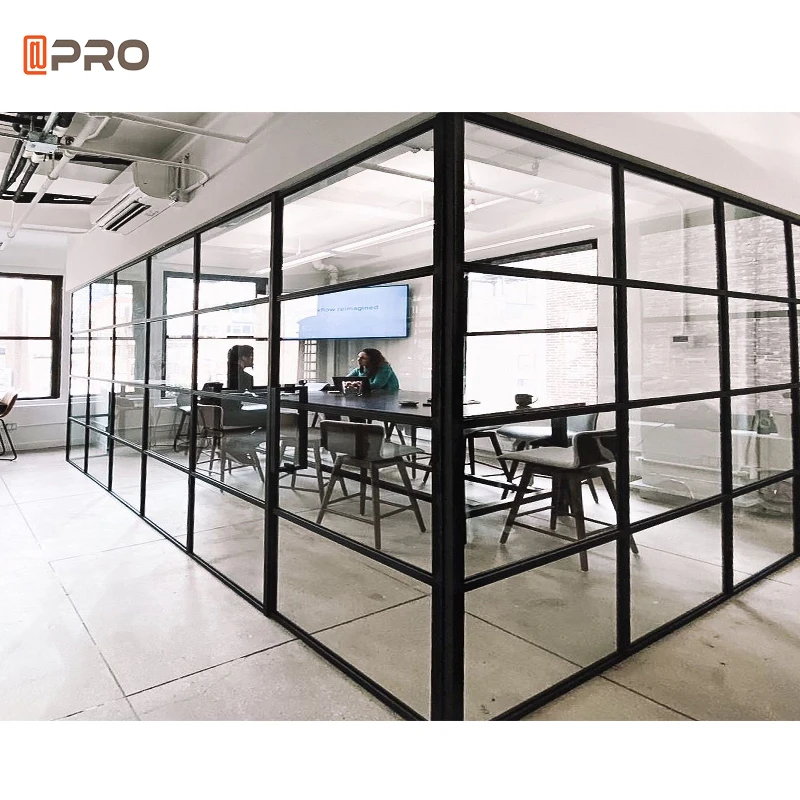 Modern Design High Quality Customized Wall Frameless Glass Office Partition Movable Office Partition Cheap Price Partition Wall