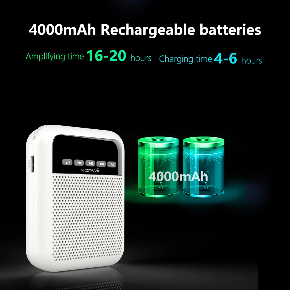 S330 Mini Amplifier with Microphone Portable Speaker Headphone Headset Teaching Voice Amplifier with Microphone for Tour Guide