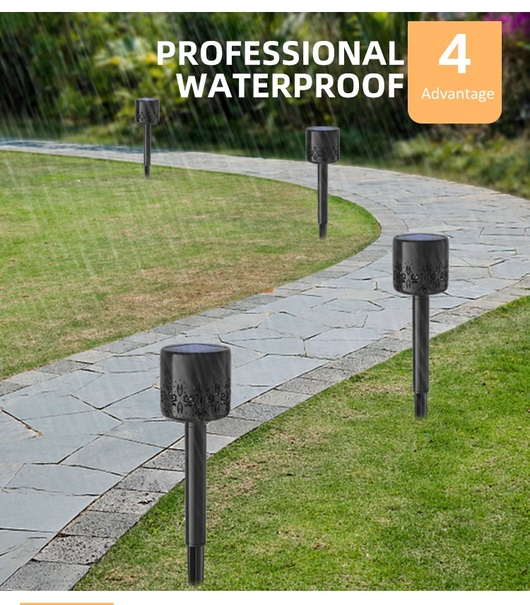 Waterproof Modern Hollow Projection Lawn Solar Led Pathway Garden Light Yard Outdoor Patio Park Decoration factory