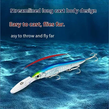 JTLURE Floating Minnow Lure Bait Long-Cast 3-Hook Sea Fishing 11cm 15.5g – Minnow – view 3