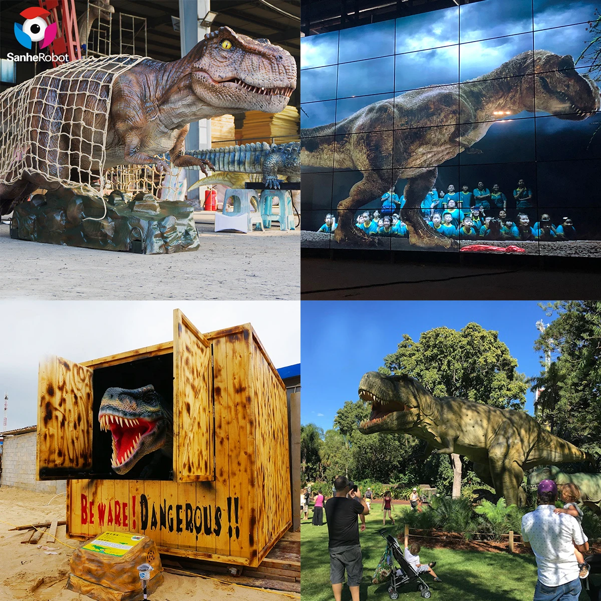 High Simulation Animatronic Dinosaur t Rex Dinosaur in  Luna Park Equipment for Sale